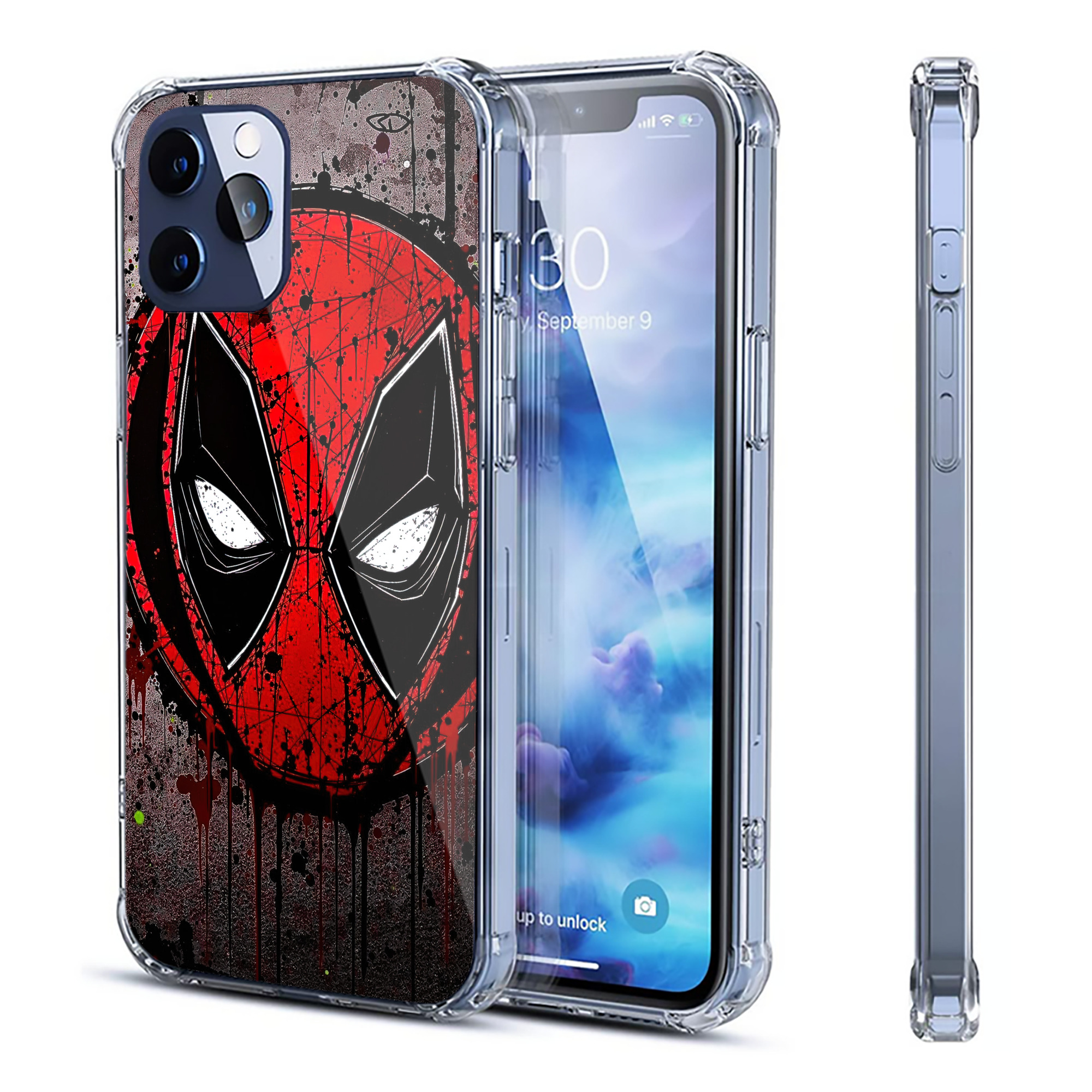 （画像用） Deadpool デッドプール 【iPhone 12シリーズ対応】透明スマホケース（クリアソフトケース）